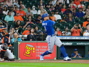 Houston Astros faced former Astros George Springer, who hit a home run in his first at-bat for the Toronto Blue Jays,  at Minute Maid Park.