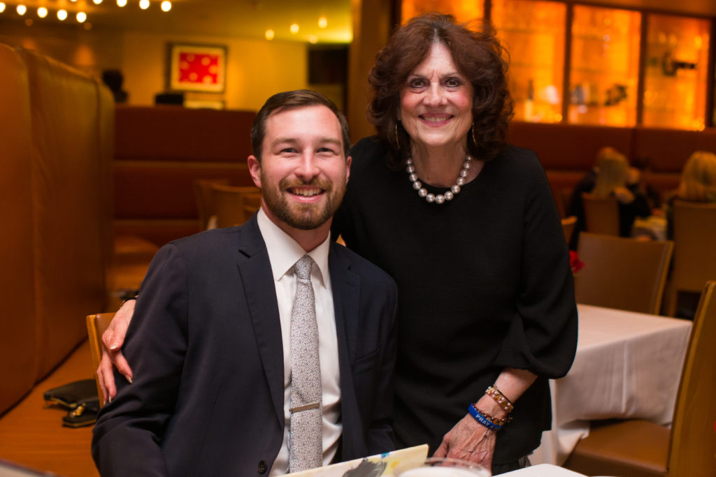 Former Tony's chef Austin Waiter and Donna Vallone at the Tony Vallone Day in Houston dinner celebration (Photo by Andrew Hemingway)