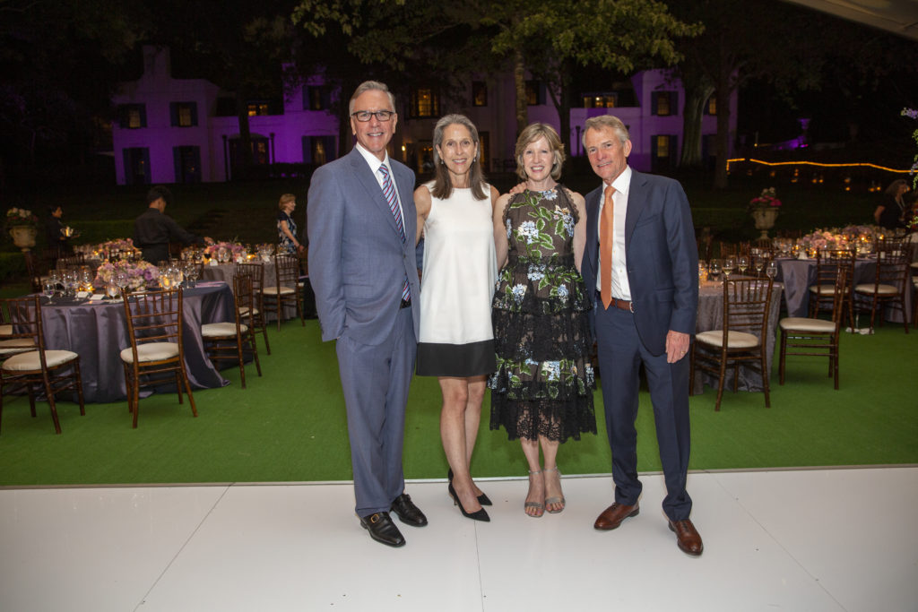 Bill & Susanne Pritchard, Felicia & Bert Baker at the Bayou Bend Garden Party (Photo by Jenny Antill)
