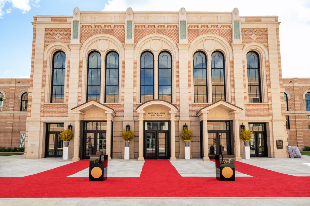 Brockman Hall for Opera, designed by Allan Greenberg Architect LLC, has a red carpet opening celebration on the Rice University campus. (Photo by Scott Julian)