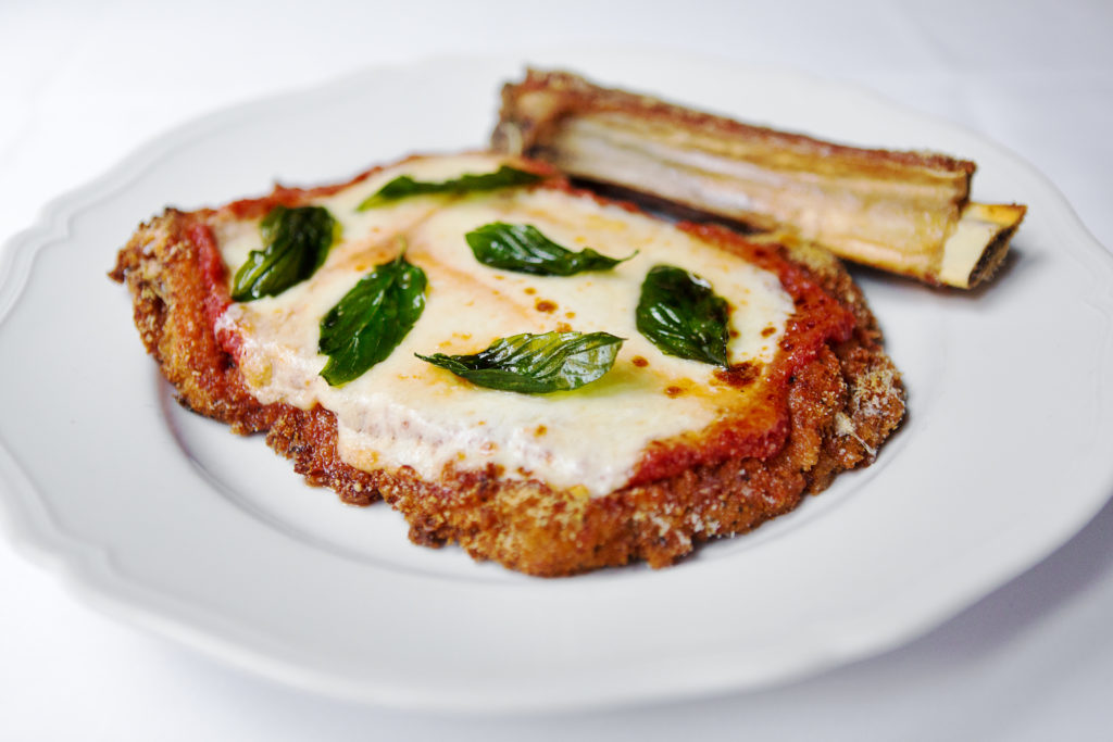 The veal parmesan is on both the Carbon and Carbone Vino menus.