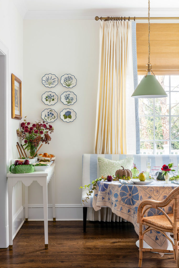 The dining room at Ariel Okin's home in New York City.