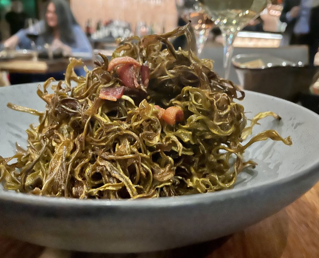 Don Artemio's Nopalitos Fritos wrapped in soft tortillas is an interesting start. Photo by Courtney Dabney.