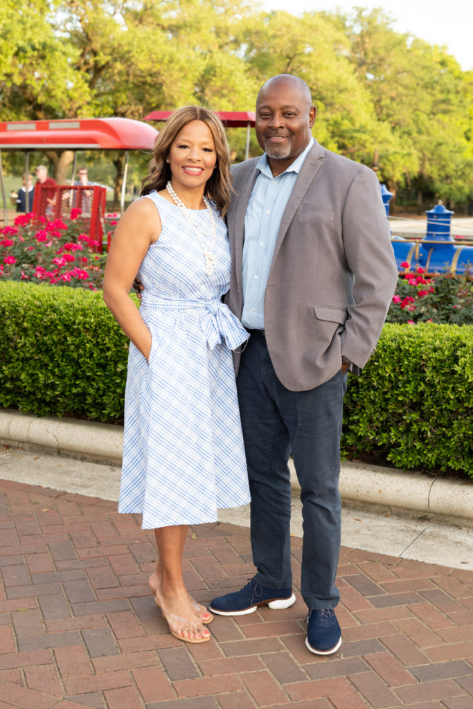 Delaina Curry Allen & Kenneth Allen at Hermann Park Conservancy's 'Evening in the Park' (Photo by Daniel Ortiz)