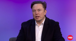 Elon Musk from today’s TED Talk interview. Photo TED Talk.