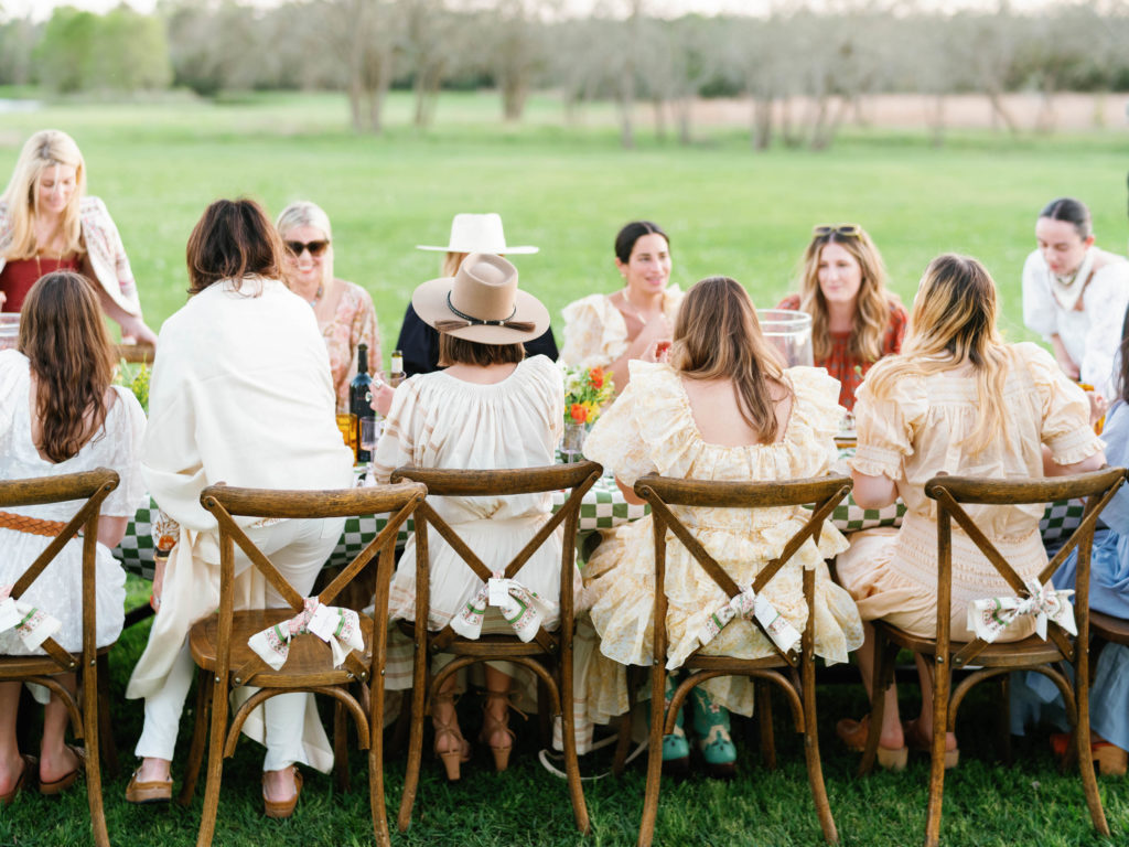 Dinner on the lawn at Kitchenette Farm (Photo by Harlow & May Studios)