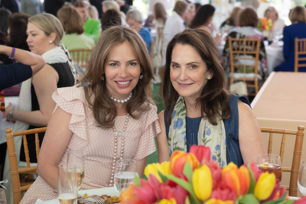 Hilda Curran, Laurie Morian at the Bayou Bend Collection and Gardens fashion show luncheon (Photo by Wilson Parish)