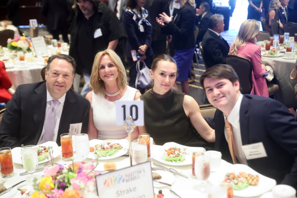 The McIntyre family John & Genny  Madi, Mason at the Houston's Heroes luncheon (Photo by Quy Tran)