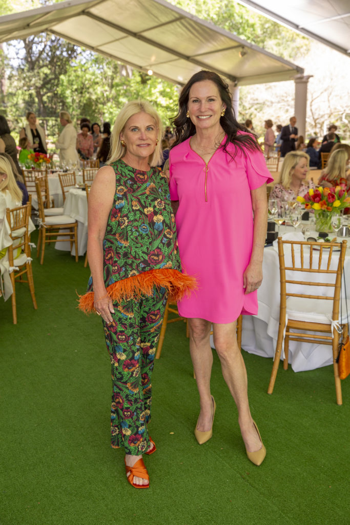 Kelli Blanton, Cabrina Owsley at the Bayou Bend Collection and Gardens fashion show luncheon (Photo by Jenny Antill)