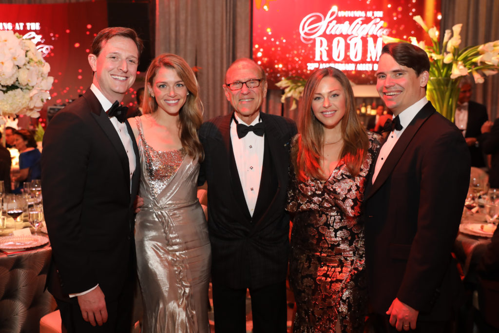 Kevin & Brittany Kushner, Robert Sakowitz, Lexi & Mike Marek at the Alley Theatre 75th anniversary gala (Photo by Priscilla Dickson)