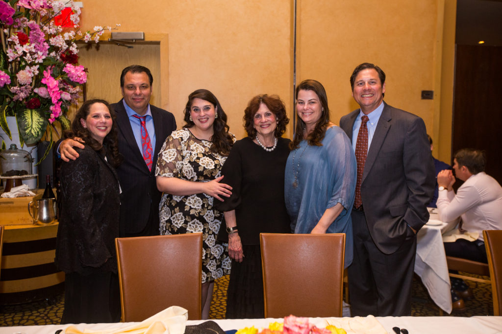 Lauri & Remo Mazzini, Lia Vallone, Donna Vallone, Carrie & John Vallone at the Tony's Day in Houston dinner celebration (Photo by Andrew Hemingway)
