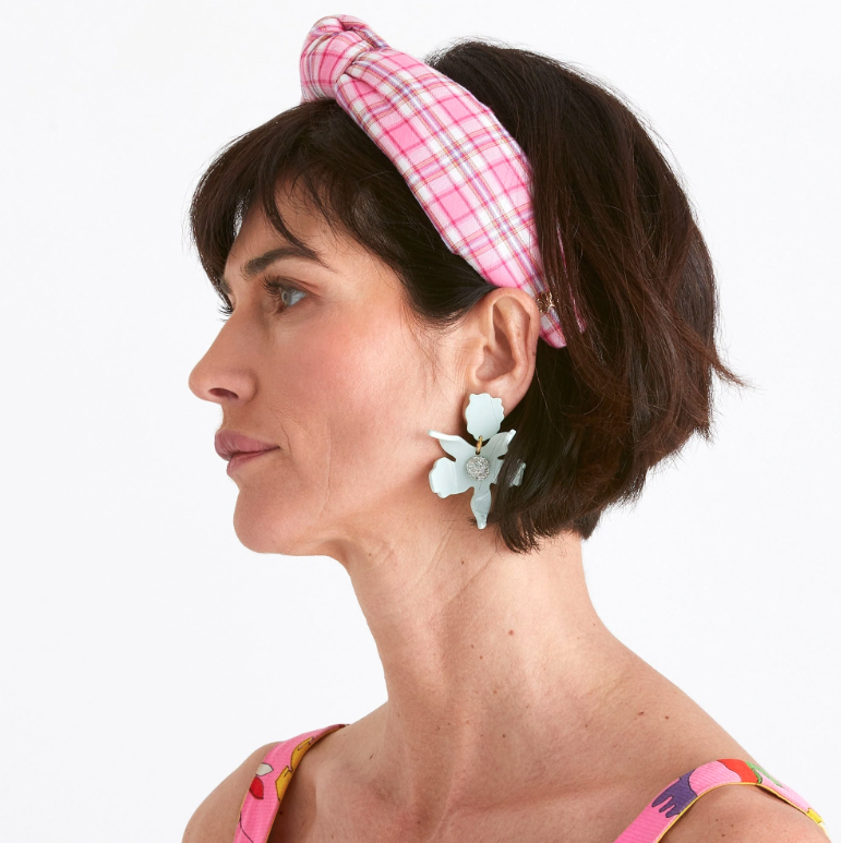 Lele Sadoughi Strawberry Madras Plaid Knotted Headband ($65)