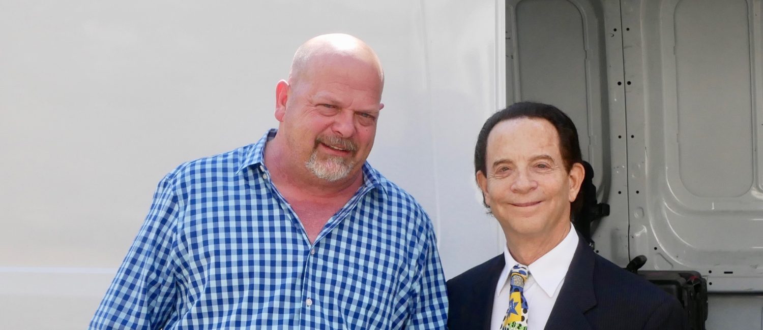 “Pawn Stars’ ” Rick Harrison and Lester Marks, moments before filming began on an upcoming segment set to be aired this season. The History Channel’s unexpected hit is now on its 19th season and is as popular as PBS’ “Antiques Roadshow” was back in the day.