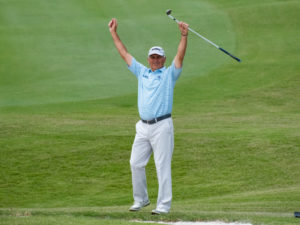 On a windy day at The Woodlands, senior gold returned with the Insperity Invitational on the PGA Tour Champions tour, Friday ,April 29, 2022