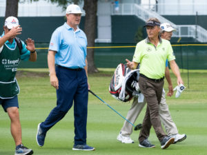 On a windy day at The Woodlands, senior gold returned with the Insperity Invitational on the PGA Tour Champions tour, Friday ,April 29, 2022