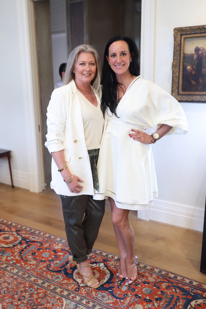 Joy Kuebler, Jess Roger at the Amir Taghi/Valobra Master Jewelers/Teressa Foglia hats luncheon. (Photo by Quy Tran)