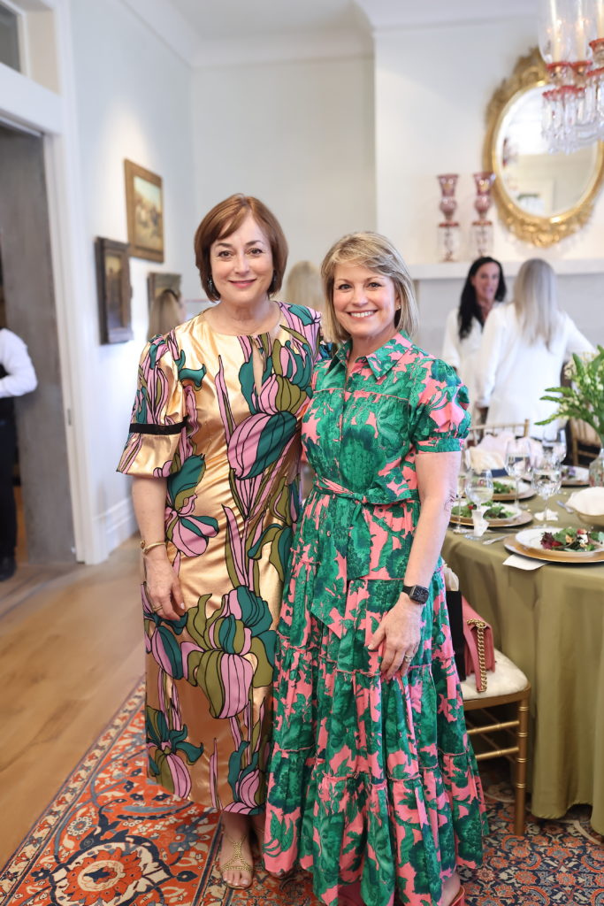 Leigh Smith, Kelley Lubanko at the Amir Taghi/Valobra Master Jewelers/Teressa Foglia hats luncheon hosted by PaperCity. (Photo by Quy Tran)