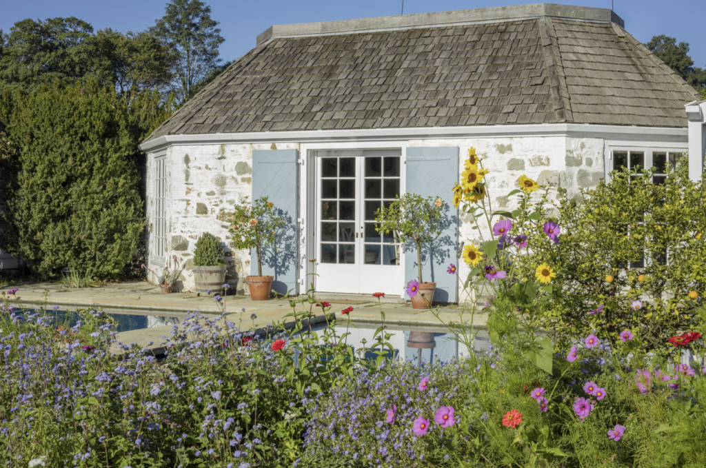 The Basket House at Bunny and Paul Mellon's Oak Spring estate.