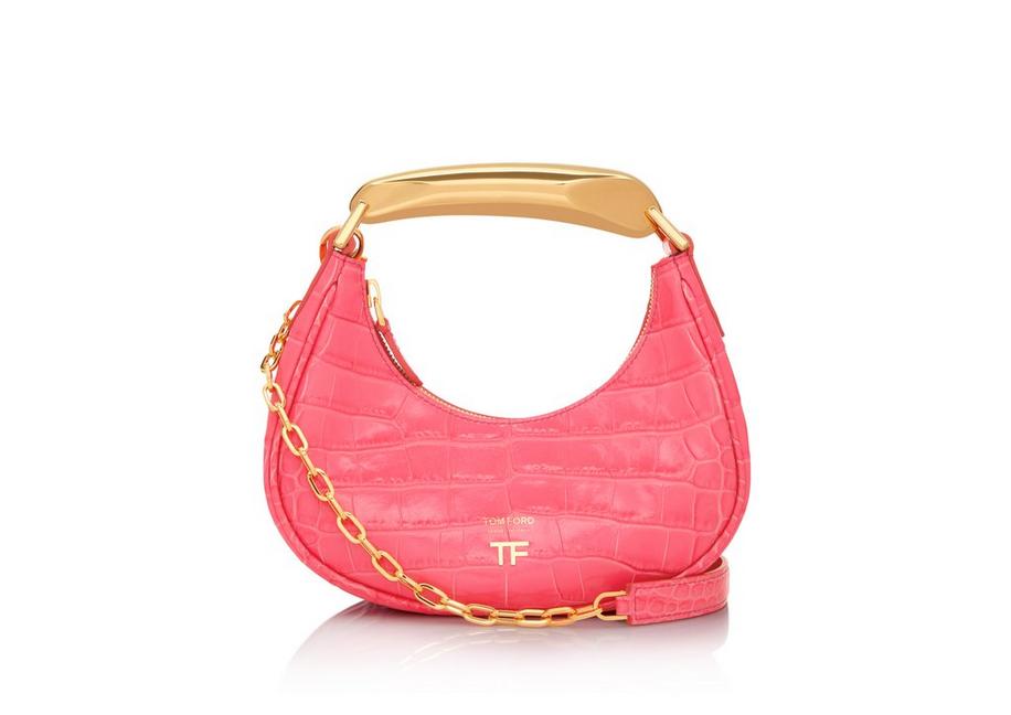 Tom Ford Shiny Stamped Crocodile Leather Bianca Mini Hobo ($3,250)