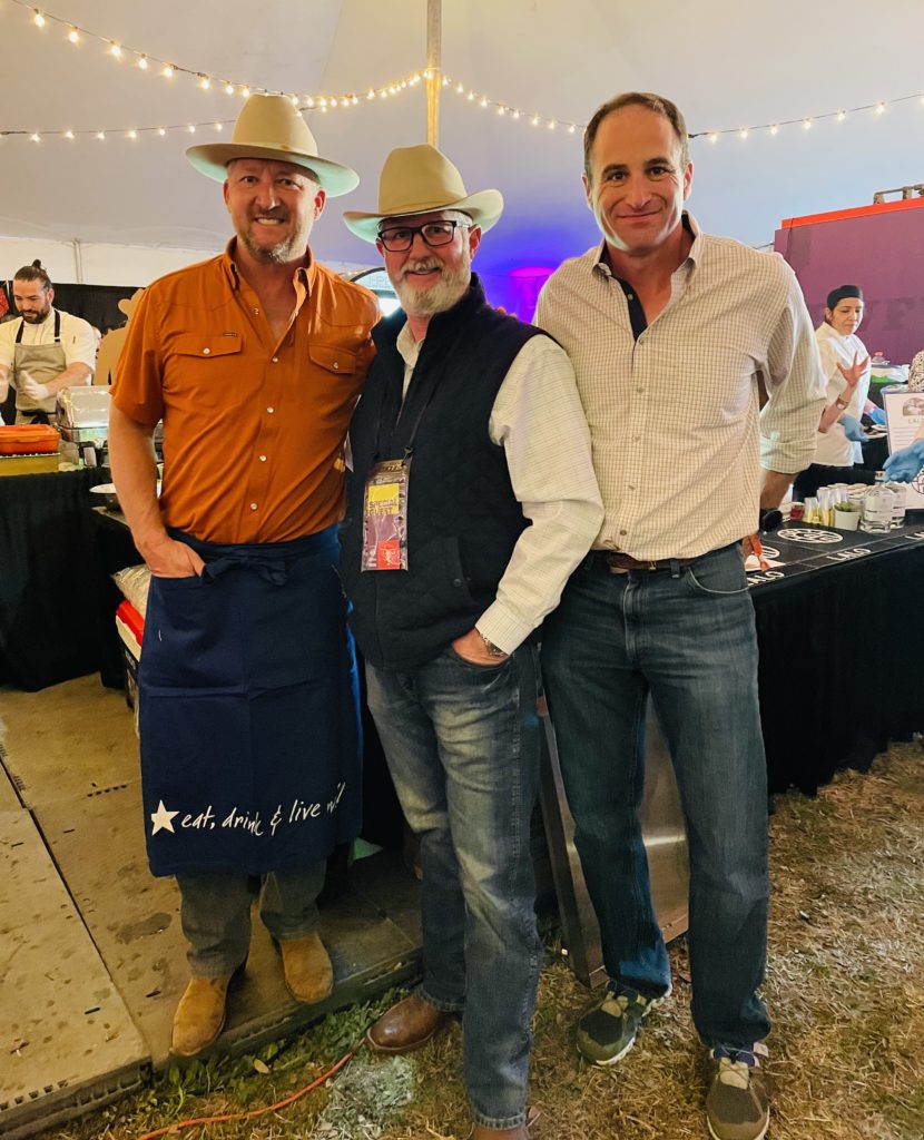 Tim Love, Mark Dabney and Mike Micallef pose at Tacos and Tequila. Photo by Courtney Dabney.
