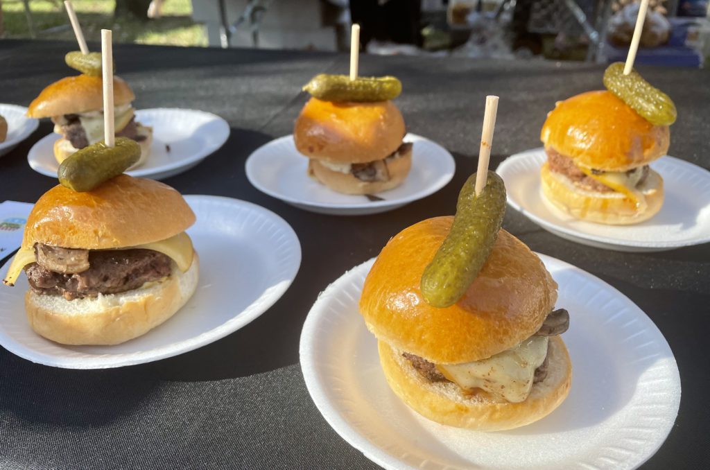 Perfectly poised pickles at Burgers and Brews. Photo by Courtney Dabney.