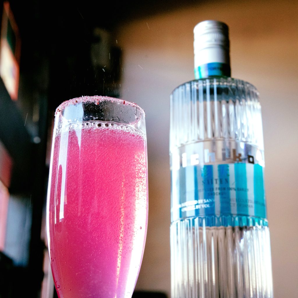 Shinjuku Station's new signature cocktail, The Magnolia Blossom features Japanese iichiko Saitan Shochu.