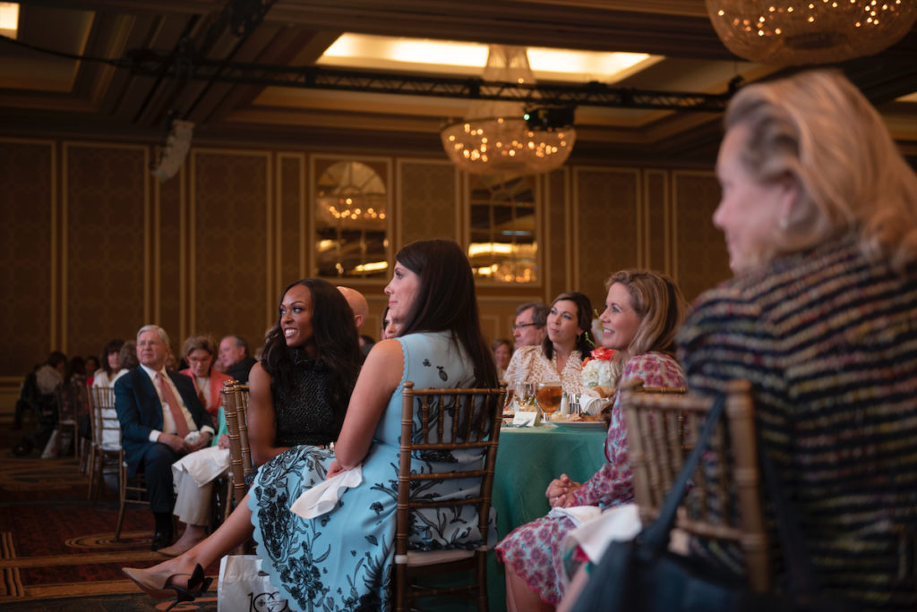 Candid photo from the Junior League of Dallas Centennial Milestones  Luncheon. (Photo by Tamytha Cameron)