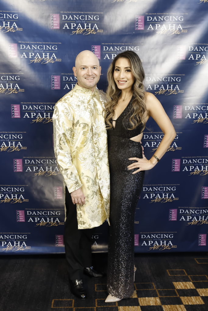 Nathan Robertson, Vy Le at the Asian Pacific American Heritage Association gala (Photo by Quy Tran)
