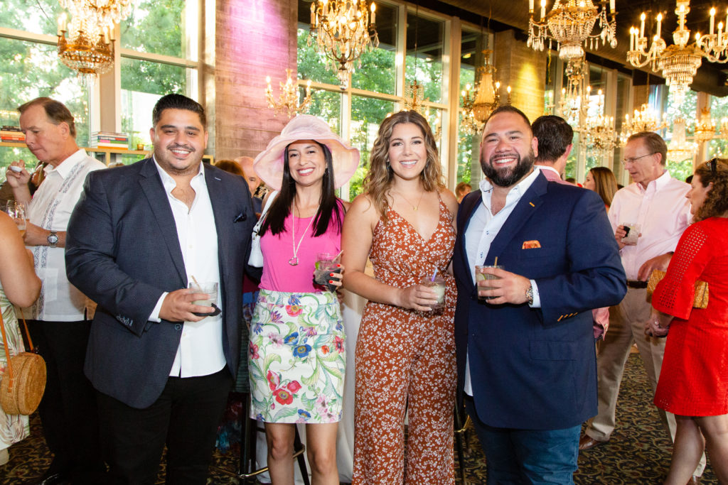 Scott Kelley, Jacqueline Valle, Stephanie Matelli, Jeremy Jenson at the Bayou Partnership Cocktails in Bloom fundraiser at Flora (Photo by Lawrence Elizabeth Knox)