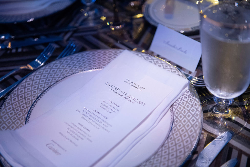 The reception menu for Cartier and the Dallas Museum of Art (Photo by Tamytha Cameron Smith and Simon Luna of the Mamones LLC) 