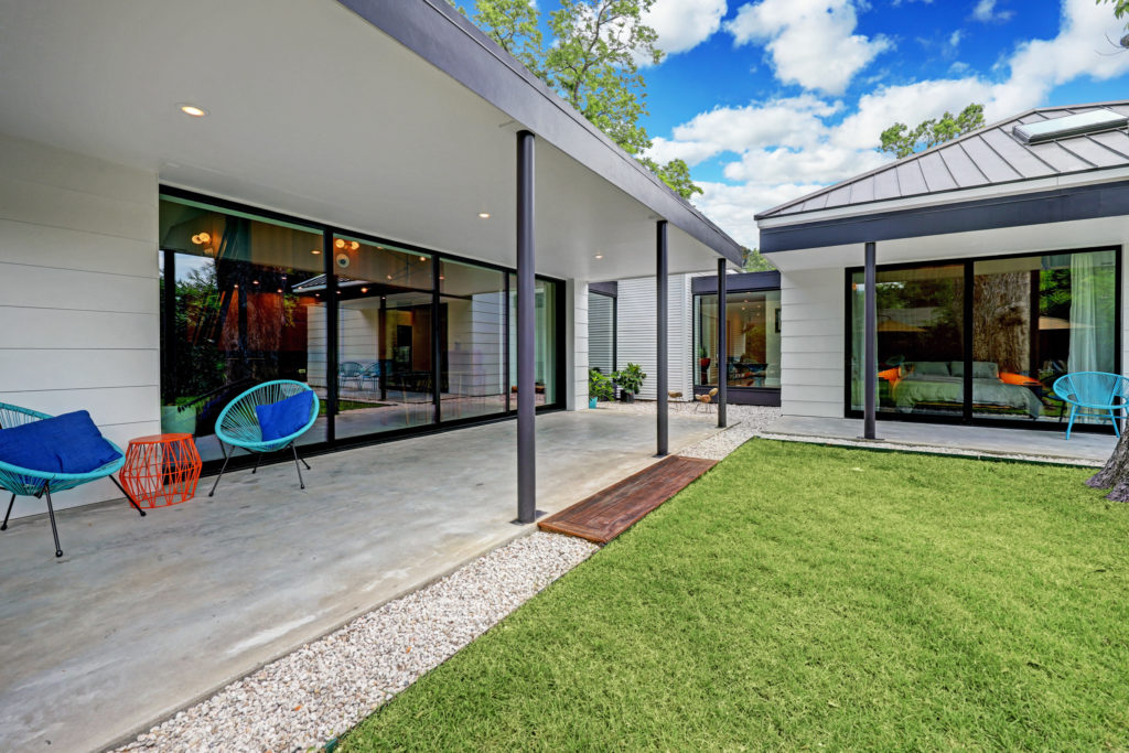 From the back of 717 East 21st St. in The Heights, the vibe is completely contemporary. (Photo by TK Images)