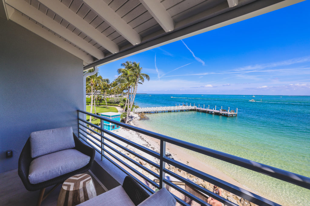 A room with a sea view at South Seas Island Resort's Harbourside Hotel.