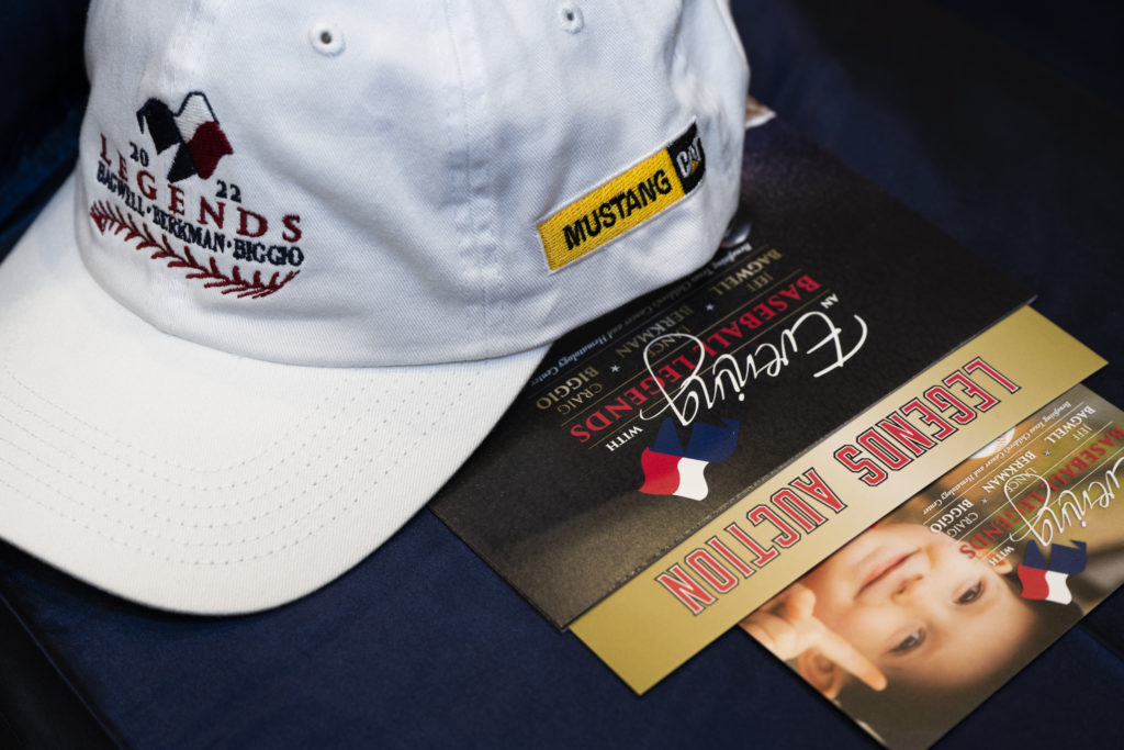 Mementoes from the Texs Children's Cancer and Hematology Center's An Evening with Baseball Legends