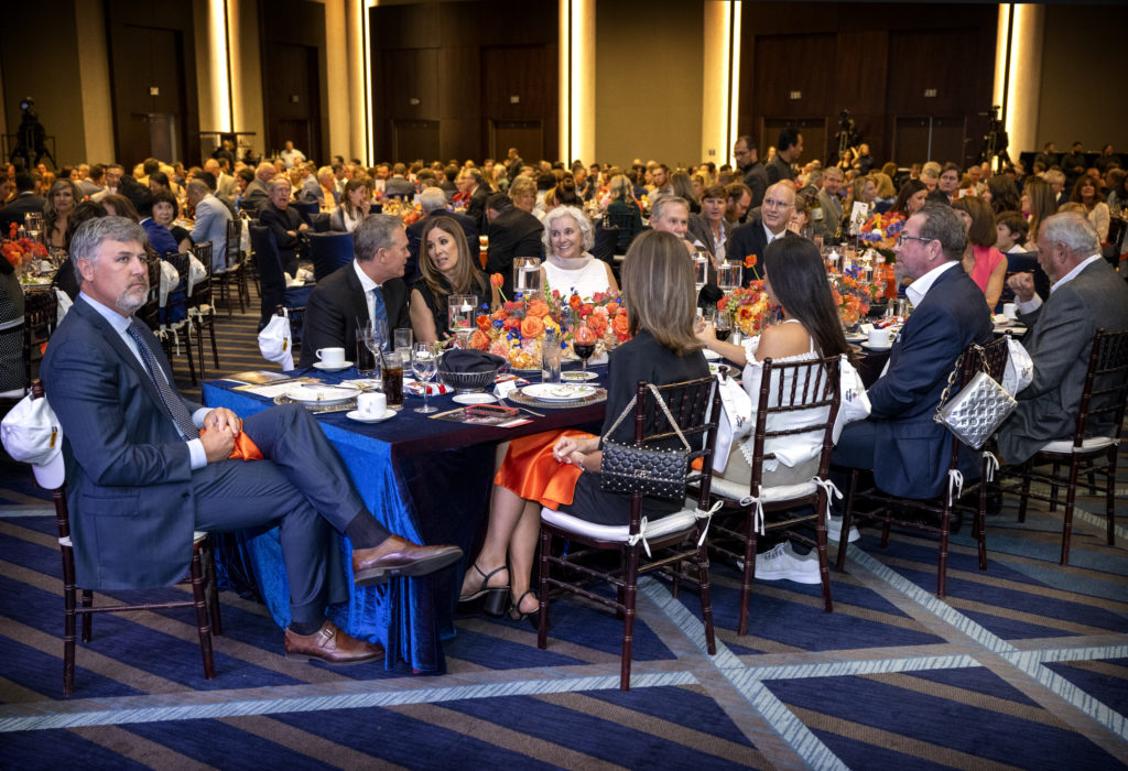 Some 550 guests gathered in the Marriott Marquis ballroom for Texas Children's Hospital's An Evening with Baseball Legends where the stars had the head table.