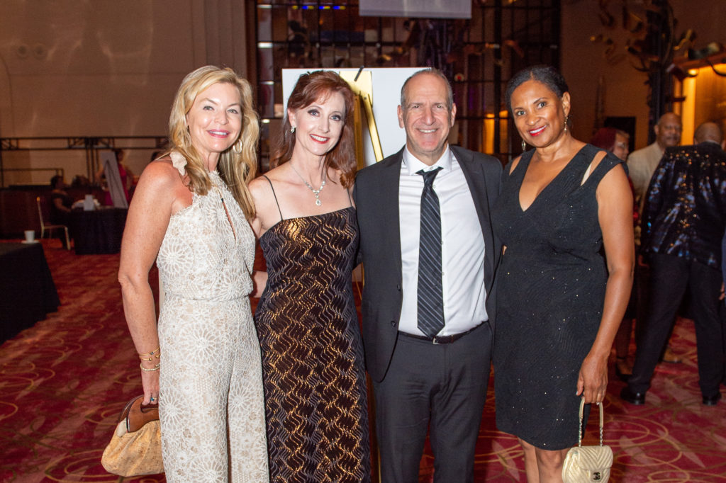 Nicole Pope, Rita Harvey & Neil Berg, Magoe Menning at the Covenant House Texas Night of Broadway Stars (Photo by Jacob Power)