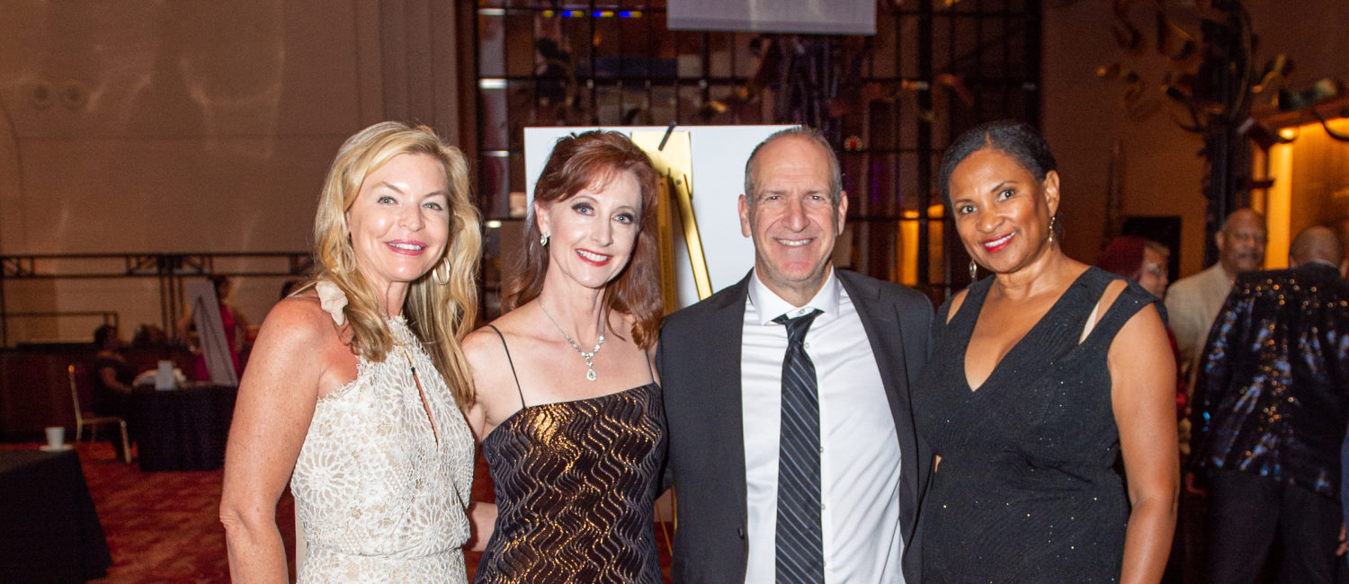 Nicole Pope, Rita Harvey & Neil Berg, Magoe Menning at the Covenant House Texas Night of Broadway Stars (Photo by Jacob Power)