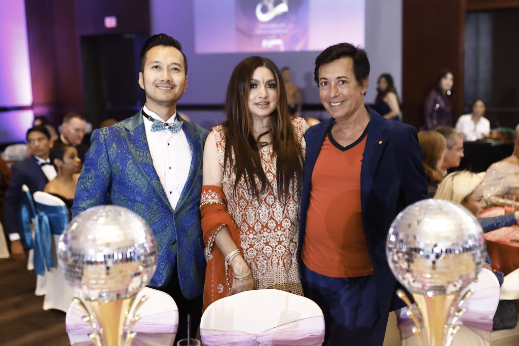 APAHA dance competition judges John Newinn, Dr. Monica Patel, Mahesh Mahbubani (Photo by Quy Tran)