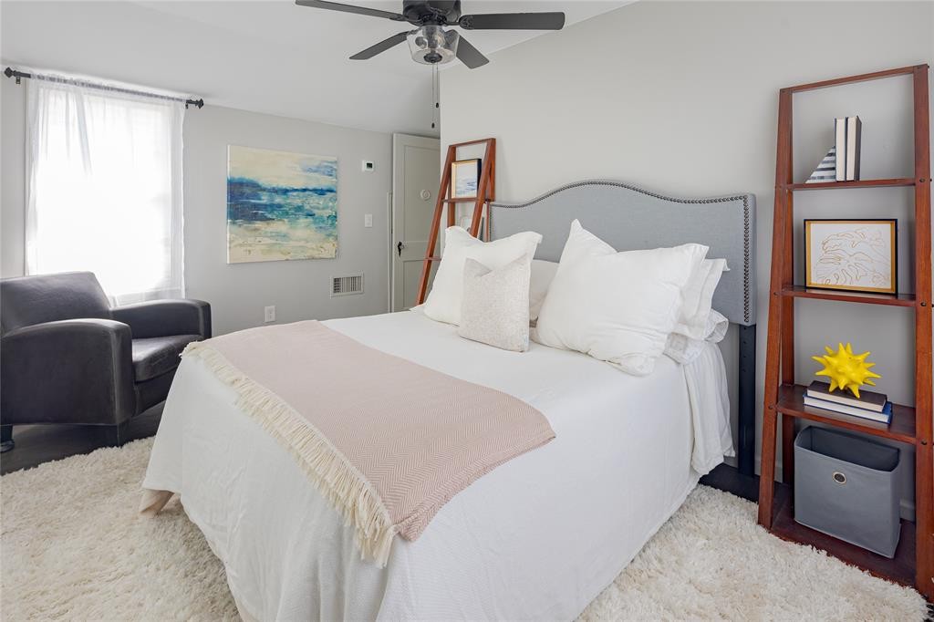 One of four bedrooms in the 2,600-square-foot bungalow.  (Photo by  Sean Gallagher)