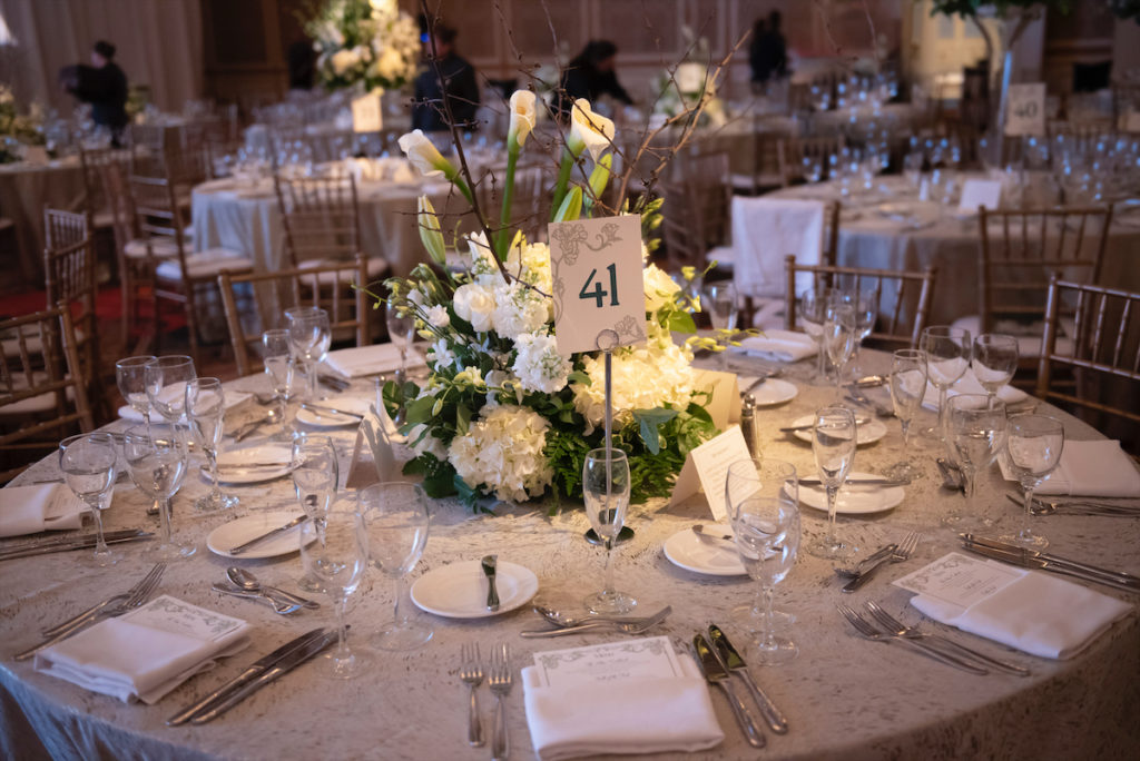 A table setting at the Junior League of Dallas Centennial Gala (Photo by Tamytha Cameron and Celeste Cass)