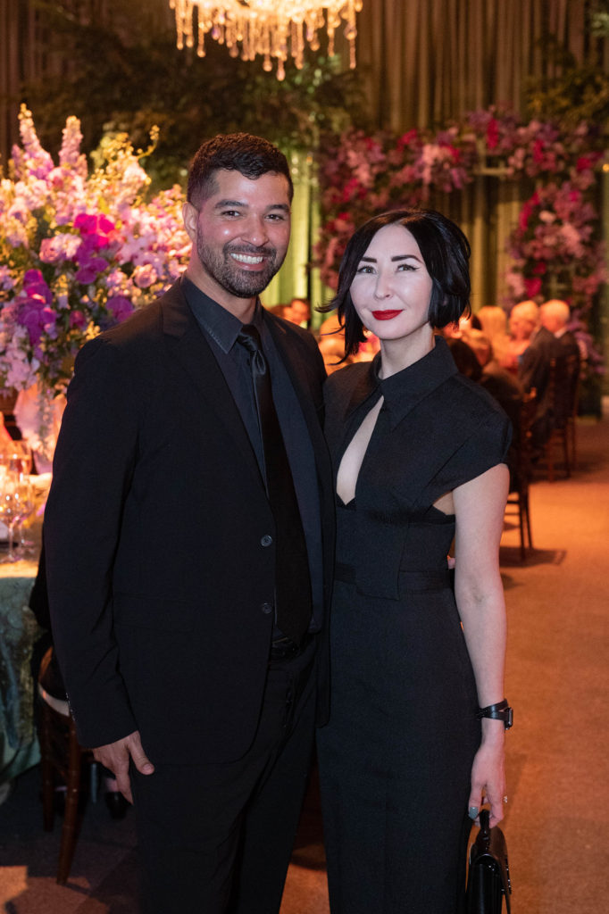 Angel Rios, Carrie Brandsberg-Dahl at the Margaret Alkek Williams dinner at Houston Ballet. (Photo by Wilson Parish)