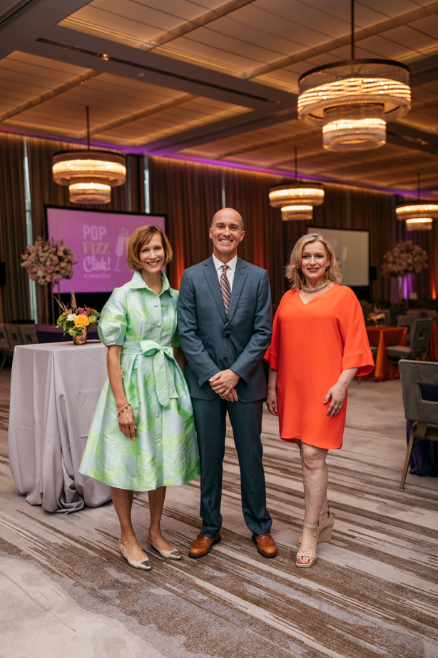 Anne Motsenbocker, Ebby Empowering Women Award Recipient; James Vaughan, WiNGS Board Chair; Kate Rose Marquez, WiNGS CEO (photo by Beckley)