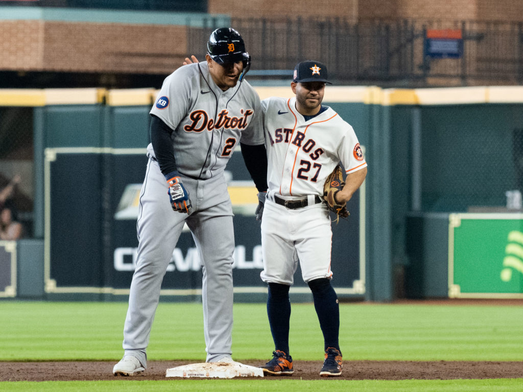 Astros star Jose Altuve looks up to Miguel Cabrera, his fellow countryman, in so many ways. (Photo by F. Carter Smith)