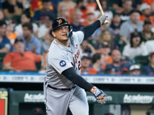 The Houston Astros defeated the Detroit Tigers 3-2 behind a home runs by Jose Altuve and a base-loaded walk by Kyle Tucker, scoring Michael Brantley at Minute Maid Park