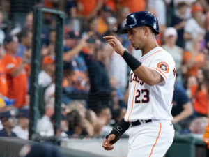 The Houston Astros defeated the Detroit Tigers 3-2 behind a home runs by Jose Altuve and a base-loaded walk by Kyle Tucker, scoring Michael Brantley at Minute Maid Park