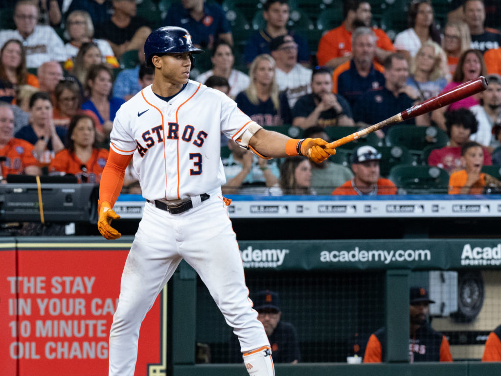 Houston Astros shortstop Jeremy Pena just keeps grabbing big moments. (Photo by F. Carter Smith)