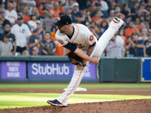 The Houston Astros defeated the Detroit Tigers 3-2 behind a home runs by Jose Altuve and a base-loaded walk by Kyle Tucker, scoring Michael Brantley at Minute Maid Park