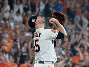 The Houston Astros defeated the Detroit Tigers 3-2 behind a home runs by Jose Altuve and a base-loaded walk by Kyle Tucker, scoring Michael Brantley at Minute Maid Park