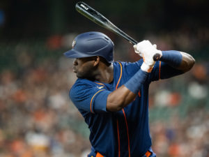 Houston Astros Luis Garcia lost to Tristan McKinzey and the Cleveland Guardians 6-1, Monday night May 23, 2022 at Minute Maid Park