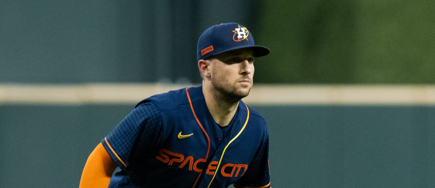 Houston Astros Luis Garcia lost to Tristan McKinzey and the Cleveland Guardians 6-1, Monday night May 23, 2022 at Minute Maid Park