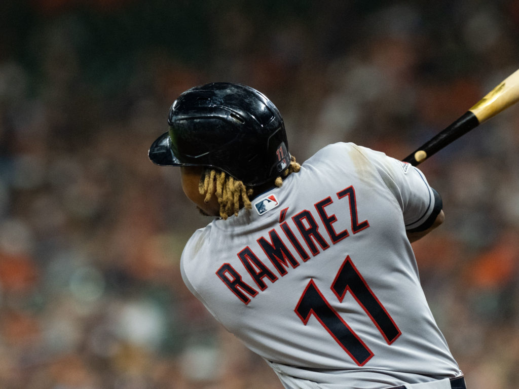 Jose Ramirez is making an early case to be the American League MVP. (Photo by F. Carter Smith)
